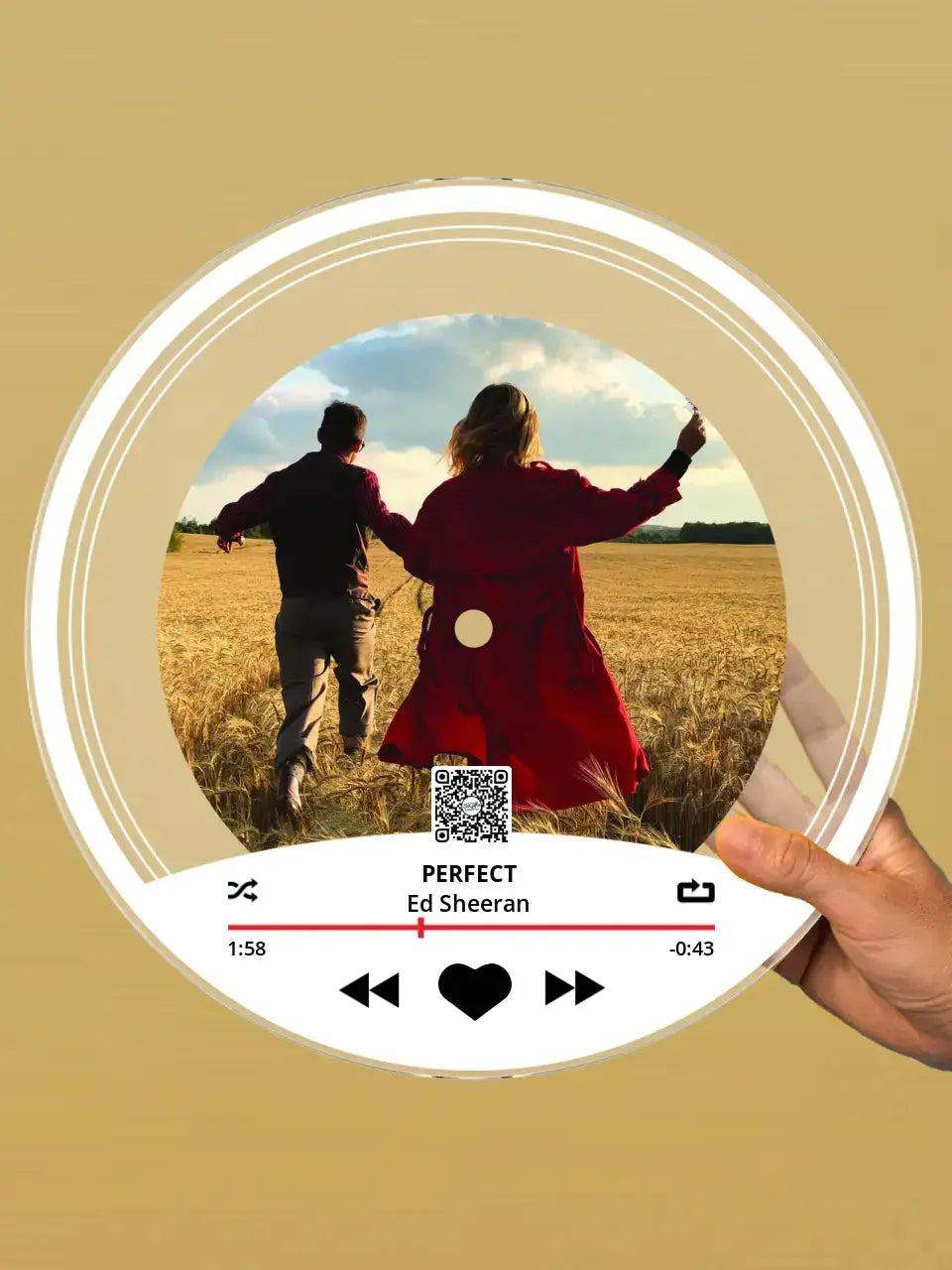 Personalizuota "Soplayer V1" Vinilinė plokštelė su jūsų nuotrauka permatomas organinis stiklas TeeInBlue