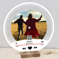 Personalizuota "Soplayer V1" Vinilinė plokštelė su jūsų nuotrauka permatomas organinis stiklas TeeInBlue