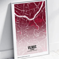 Personalizuotas miesto žemėlapio plakatas su jūsų pasirinkta vieta  Poster -  dovanokis.lt