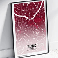Personalizuotas miesto žemėlapio plakatas su jūsų pasirinkta vieta  Poster -  dovanokis.lt