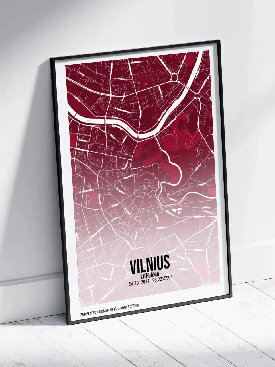 Personalizuotas miesto žemėlapio plakatas su jūsų pasirinkta vieta  Poster -  dovanokis.lt