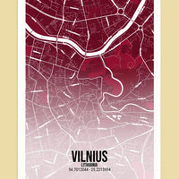 Personalizuotas miesto žemėlapio plakatas su jūsų pasirinkta vieta  Poster -  dovanokis.lt