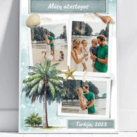 Personalizuotas mūsų šeimos atostogos plakatas su rėmeliu  Poster -  dovanokis.lt