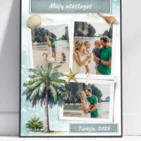 Personalizuotas mūsų šeimos atostogos plakatas su rėmeliu  Poster -  dovanokis.lt
