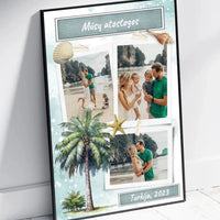 Personalizuotas mūsų šeimos atostogos plakatas su rėmeliu  Poster -  dovanokis.lt