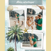 Personalizuotas mūsų šeimos atostogos plakatas su rėmeliu  Poster -  dovanokis.lt