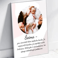 Personalizuotas šeimos plakatas su rėmeliu, su jūsų nuotrauka  Poster -  dovanokis.lt