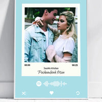 Personalizuotas Spotify muzikos grotuvo plakatas su jūsų daina ir spotify kodu  Poster -  dovanokis.lt