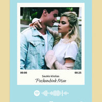 Personalizuotas Spotify muzikos grotuvo plakatas su jūsų daina ir spotify kodu  Poster -  dovanokis.lt