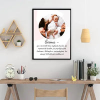 Personalizuotas šeimos plakatas su rėmeliu, su jūsų nuotrauka  Poster -  dovanokis.lt