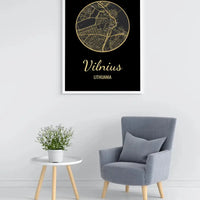 Personalizuotas auksinis, sidabrinis, bronzinis plakatas su jūsų buvimo vieta  Poster -  dovanokis.lt