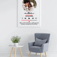 Personalizuotas muzikos grotuvo plakatas su jūsų nuotrauka ir tekstu  Poster -  dovanokis.lt