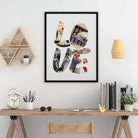 Personalizuotas LOVE raidės plakatas su jūsų nuotraukomis  Poster -  dovanokis.lt