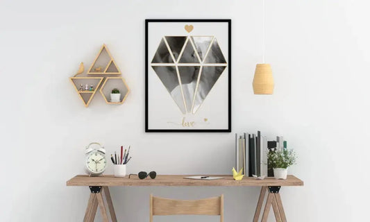 Personalizuotas Deimanto formos Meilės plakatas su jūsų nuotrauka  Poster -  dovanokis.lt