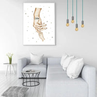 Personalizuotas Mama ir 1-4 vaikai susikibę už rankų plakatas iliustracija, plakatas su rėmeliu, Motinos Rankos, Naujagimio Plakatas, Menas, Laikydami rankas, Šeimos rankos  Poster -  dovanokis.lt