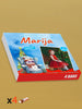 Personalizuota Kinder 4 batonėlių šokoladinė dėžutė su jūsų nuotrauka, Kalėdinė versija su bosu sniego seneliu