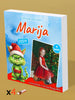 Personalizuota Kinder 4 batonėlių šokoladinė dėžutė su jūsų nuotrauka, Kalėdinė versija su katinu Grinchu