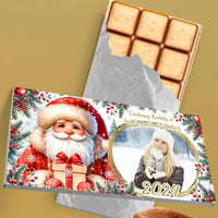 Personalizuotas "Kalėdinis dizainas 4“ šokoladas su jūsų nuotrauka TeeInBlue