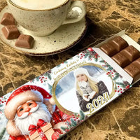 Personalizuotas "Kalėdinis dizainas 4“ šokoladas su jūsų nuotrauka TeeInBlue