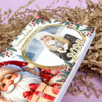 Personalizuotas "Kalėdinis dizainas 4“ šokoladas su jūsų nuotrauka TeeInBlue