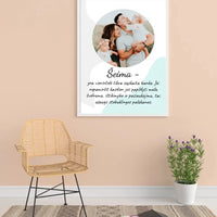 Personalizuotas šeimos plakatas su rėmeliu, su jūsų nuotrauka  Poster -  dovanokis.lt