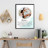 Personalizuotas šeimos plakatas su rėmeliu, su jūsų nuotrauka  Poster -  dovanokis.lt