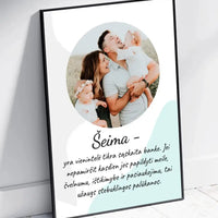 Personalizuotas šeimos plakatas su rėmeliu, su jūsų nuotrauka  Poster -  dovanokis.lt