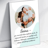 Personalizuotas šeimos plakatas su rėmeliu, su jūsų nuotrauka  Poster -  dovanokis.lt