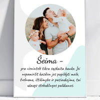 Personalizuotas šeimos plakatas su rėmeliu, su jūsų nuotrauka  Poster -  dovanokis.lt
