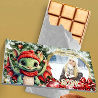 Personalizuotas "Kalėdinis dizainas 5“ šokoladas su jūsų nuotrauka TeeInBlue