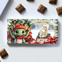 Personalizuotas "Kalėdinis dizainas 5“ šokoladas su jūsų nuotrauka TeeInBlue