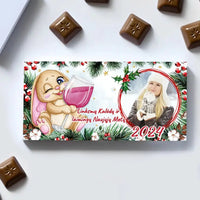 Personalizuotas "Kalėdinis dizainas 15“ šokoladas su jūsų nuotrauka TeeInBlue