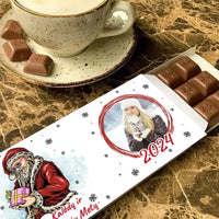 Personalizuotas "Kalėdinis dizainas 14“ šokoladas su jūsų nuotrauka TeeInBlue