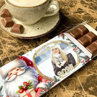 Personalizuotas "Kalėdinis dizainas 12“ šokoladas su jūsų nuotrauka TeeInBlue