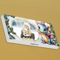 Personalizuotas "Kalėdinis dizainas 7“ šokoladas su jūsų nuotrauka TeeInBlue