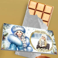 Personalizuotas "Kalėdinis dizainas 8“ šokoladas su jūsų nuotrauka TeeInBlue