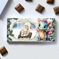 Personalizuotas "Kalėdinis dizainas 7“ šokoladas su jūsų nuotrauka TeeInBlue