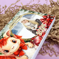 Personalizuotas "Kalėdinis dizainas 6“ šokoladas su jūsų nuotrauka TeeInBlue