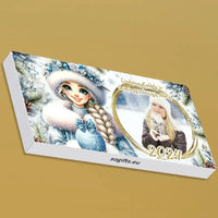 Personalizuotas "Kalėdinis dizainas 9“ šokoladas su jūsų nuotrauka TeeInBlue