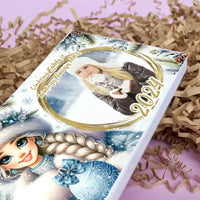 Personalizuotas "Kalėdinis dizainas 9“ šokoladas su jūsų nuotrauka TeeInBlue