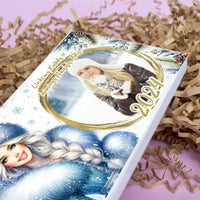 Personalizuotas "Kalėdinis dizainas 8“ šokoladas su jūsų nuotrauka TeeInBlue