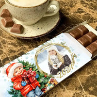 Personalizuotas "Kalėdinis dizainas 10“ šokoladas su jūsų nuotrauka TeeInBlue