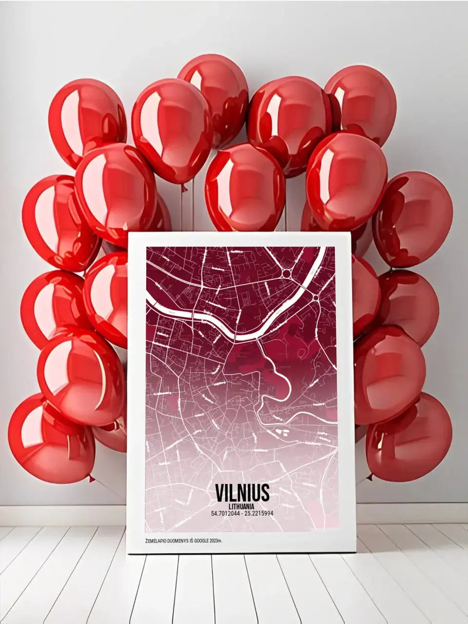 Personalizuotas miesto žemėlapis ant drobės su jūsų pasirinkta vieta  Drobe -  dovanokis.lt