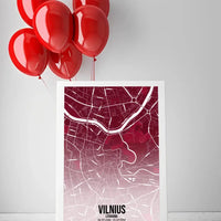 Personalizuotas miesto žemėlapis ant drobės su jūsų pasirinkta vieta  Drobe -  dovanokis.lt