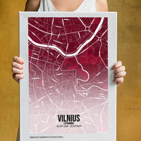 Personalizuotas miesto žemėlapis ant drobės su jūsų pasirinkta vieta  Drobe -  dovanokis.lt