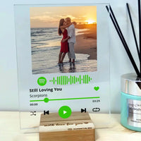 Personalizuotas "Spotify" stiklinis posteris su jūsų nuotrauka TeeInBlue