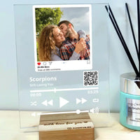 Personalizuotas "So Player + Instagram + Heart" stiklinis posteris su jūsų nuotrauka TeeInBlue