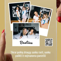 Personalizuotas "Besties" stiklinis posteris su jūsų nuotrauka TeeInBlue