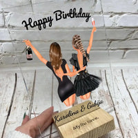 Personalizuota gimtadienio merginos iliustraciją, stiklinis posteris TeeInBlue