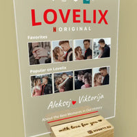 Personalizuotas "Netflix" filmų posteris poroms ant stiklo su jūsų nuotraukomis. TeeInBlue